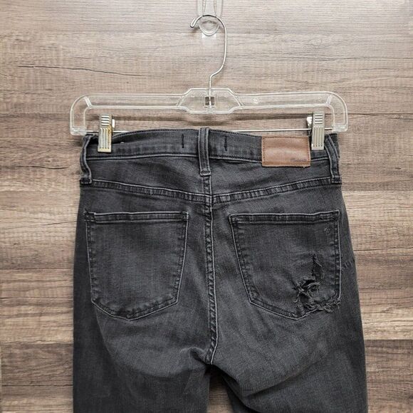 Madewell Jeans Womens Size 25 Tall 9" High Rise Skinny Washed Black - Picture 8 of 13